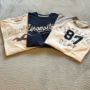 Aeropostale and Hollister 3 T-Shirt Bundle